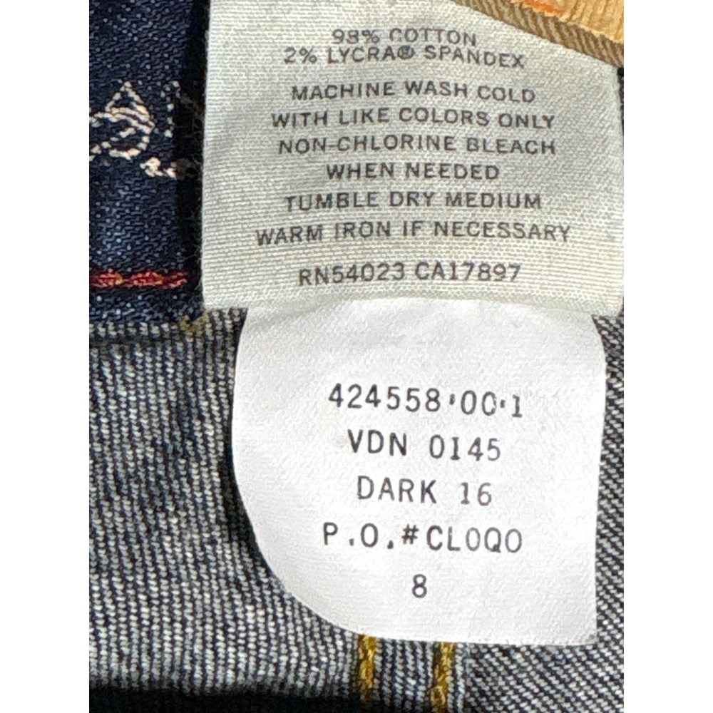 Banana Republic Womens 08 Dark Wash Straight Leg Stretch Denim Jeans USA Made - Picture 3 of 7